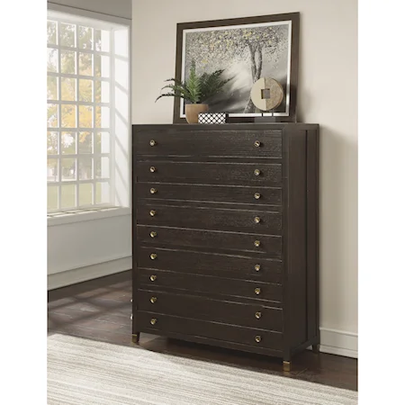 Transitional Chest of Drawers with Felt and Cedar-Lined Drawers